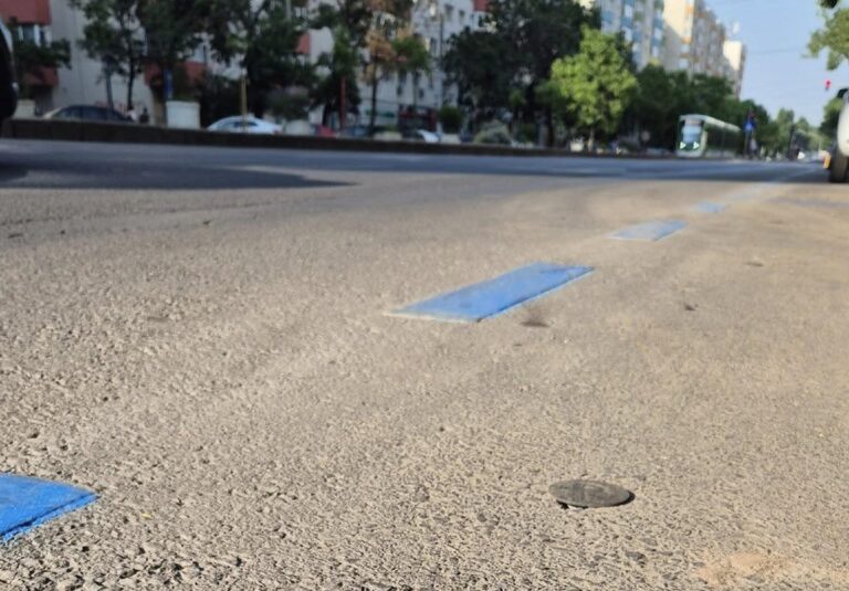 Atenție, șoferi! Noi parcări albastre pe Calea Rahovei surprind o bucureșteancă