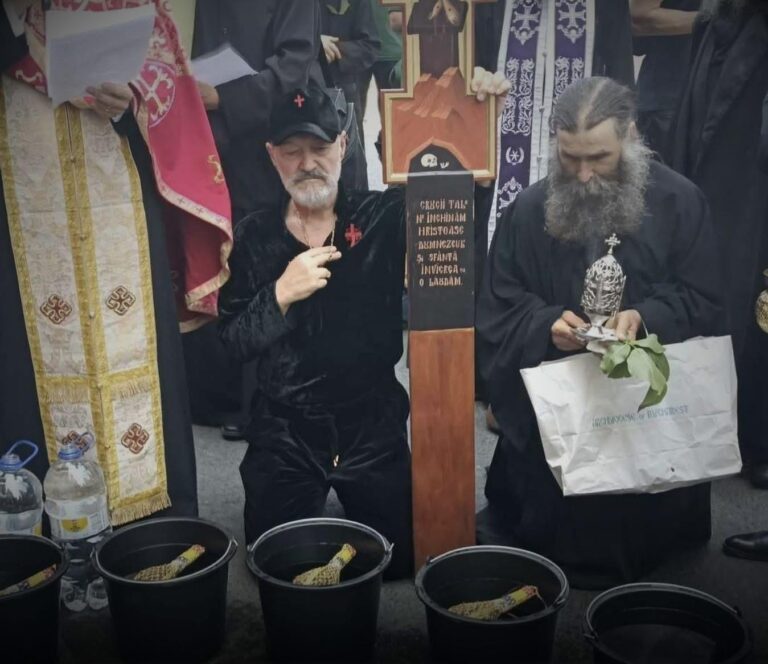 Calea Victoriei, stropită cu agheasmă, după parada Pride