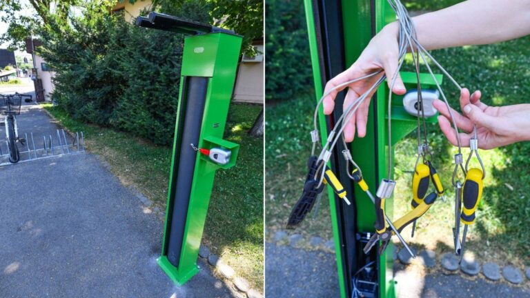 FOTO | 10 noi stații de reparare a bicicletelor, instalate în Sectorul 6, dotate cu unelte și supraveghere video