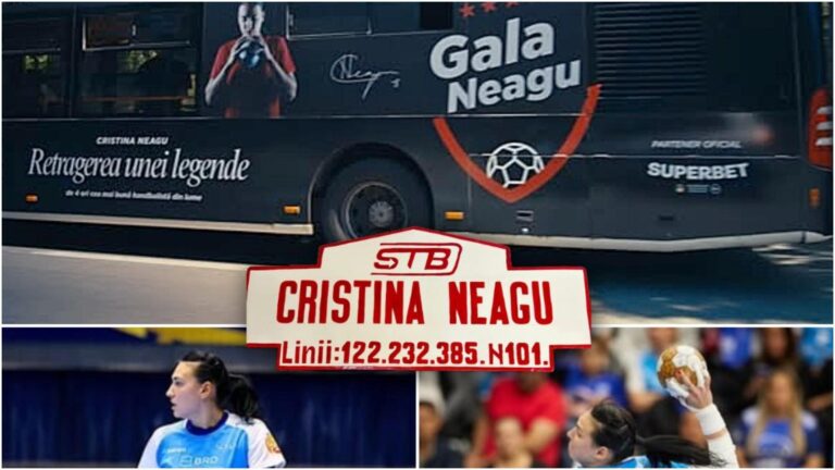 FOTO | O linie specială de autobuz 8 va fi introdusă de STB pentru meciul de retragere al Cristinei Neagu, iar stația Gârleni va purta numele handbalistei