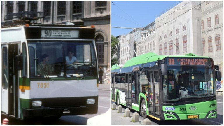 FOTO | Troleibuzul 90, simbol al transportului studențesc din București, revine în atenție