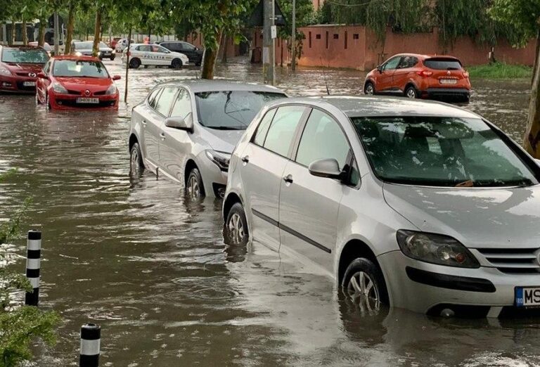 Furtună devastatoare în București: cinci avioane blocate, transportul public afectat, copaci și cabluri căzute