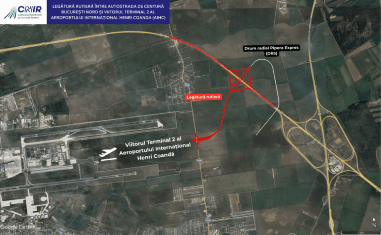 Noua legătură rutieră între Autostrada București și Aeroportul Otopeni, gestionată de CNIR, cu un cost estimat de peste 100 milioane euro