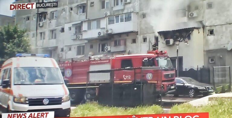 Incendiu puternic într-un apartament din București, pe Aleea Livezilor – Pompierii intervin