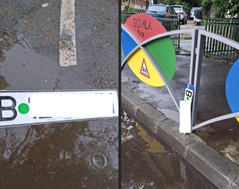 Mobilizare exemplară a șoferilor din București pentru recuperarea plăcuțelor de înmatriculare pierdute în urma furtunii