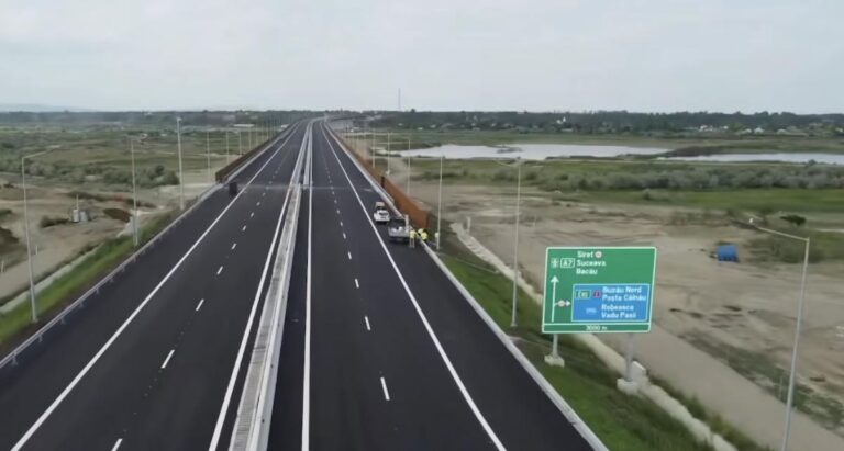 VIDEO | Deschiderea celui mai lung pod de pe autostrada București-Moldova este programată pentru luna iunie