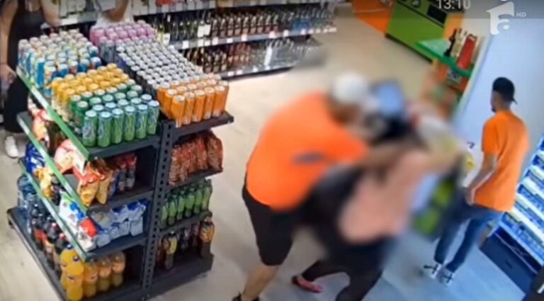VIDEO | Scene șocante: Un bărbat își agresează fosta soție într-un magazin, iar astăzi are loc un protest împotriva violenței domestice