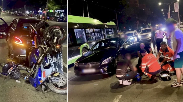 Cea mai mare temere a șoferilor din București se materializează pe Bulevardul Iuliu Maniu: accident grav între un motociclist și o mașină oprită