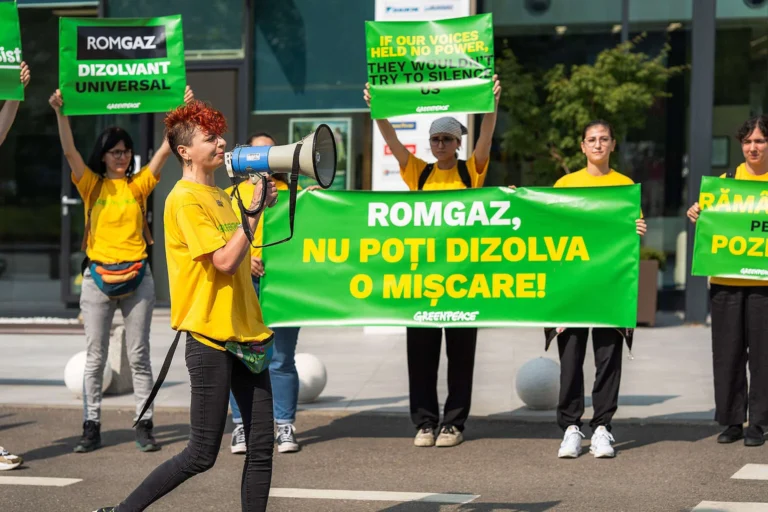 Romgaz renunță la procesul împotriva Greenpeace