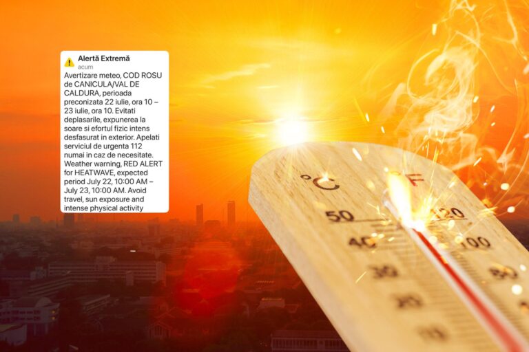 Avertizare Ro-ALERT: Cod Roșu de caniculă în București și Otopeni