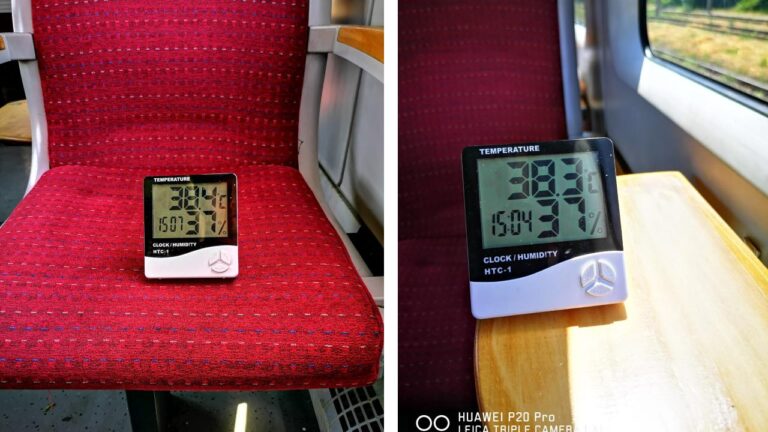 Căldură insuportabilă și întârzieri pe ruta trenului de aeroport