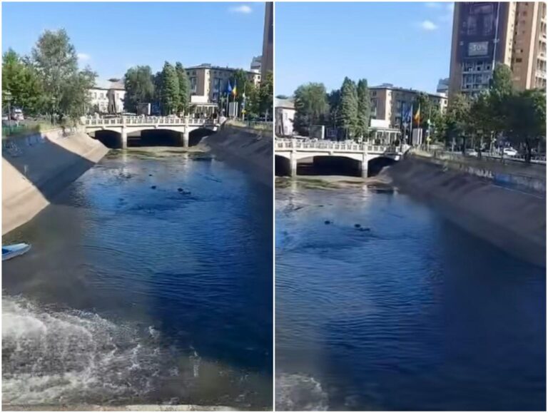 Dâmbovița a fost repornită. Cursul râului a fost reluat în aval de Piața Unirii, după curățarea albiei