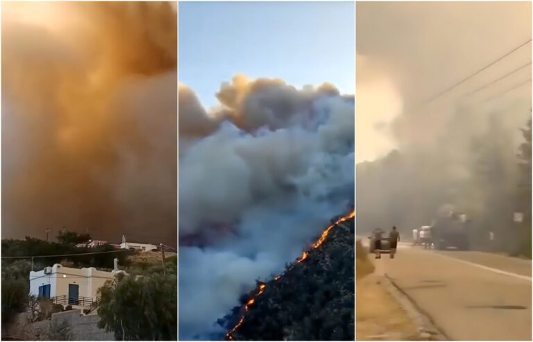 Incendii devastatoare în Grecia: Evacuări masive în Creta și Halkidiki
