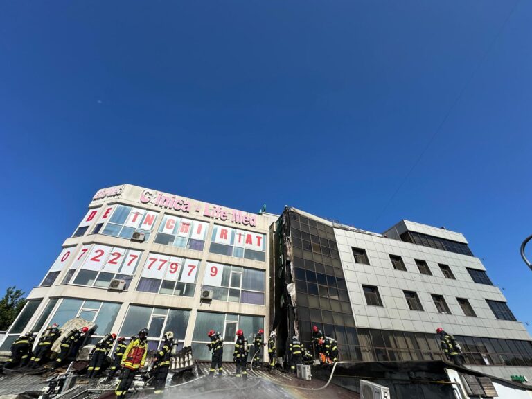 Incendiu la un magazin din Sectorul 6, cu extindere spre un hotel