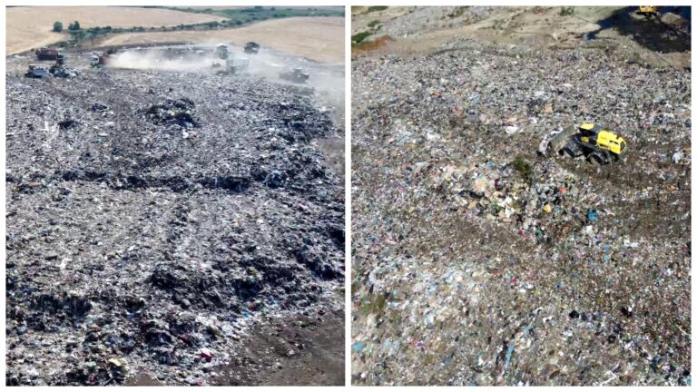Inspecție de mediu la groapa de gunoi Vidra, care sufocă Bucureștiul