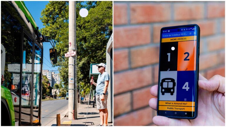 O aplicație inovatoare pentru nevăzători în transportul public din București