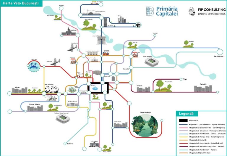 Pistele de biciclete ar putea afecta parcările și spațiile verzi din București