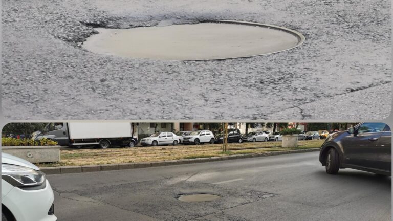 Problemele de pe Calea Rahovei persistă: groapa recent asfaltată a revenit la starea inițială