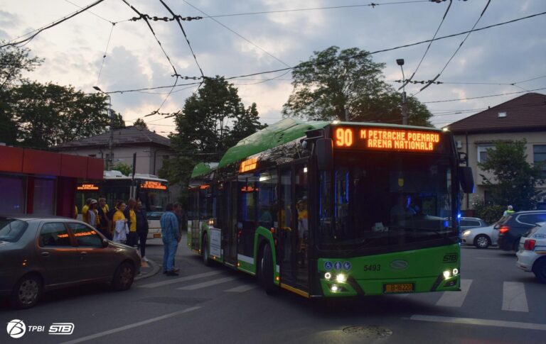 Program prelungit pentru 4 linii STB în noaptea meciului FCSB – KF Skendija