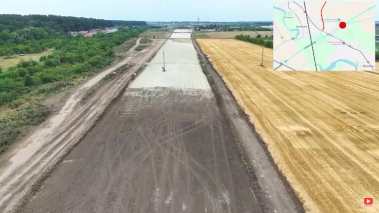 Progrese pe șantierul Lotului 1 Nord al Autostrăzii Bucureștiului A0, care leagă A1 de DN1