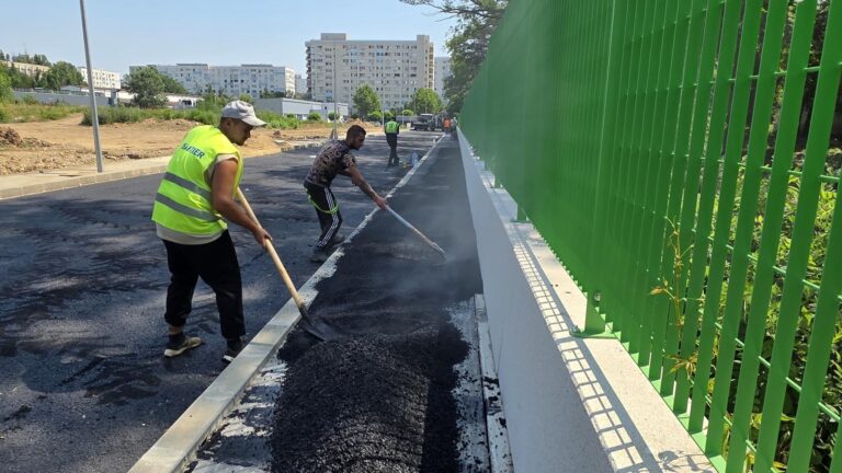 Stadiul lucrărilor la drumul de legătură dintre Str. Emil Racoviță și Șoseaua Berceni
