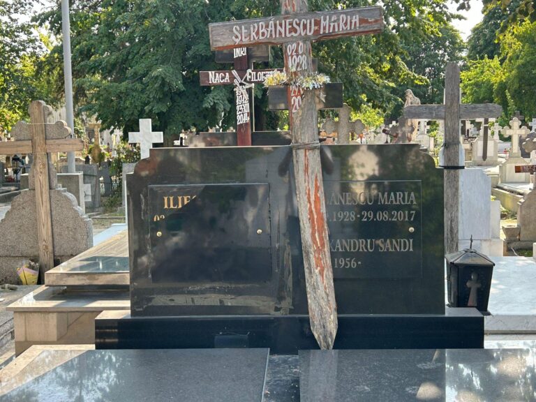 Aspectele mormântului lui Iliescu din Cimitirul Sfânta Vineri
