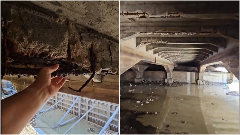 Imagini alarmante de pe șantierul Planșeului Unirii din București