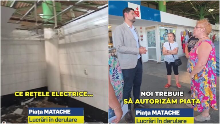 Reparațiile și igienizarea la Piața Matache continuă, în așteptarea autorizației ISU