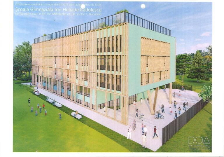 Elevii de la Școala Ion Heliade Rădulescu vor învăța în containere până la finalizarea unui nou corp de clădire