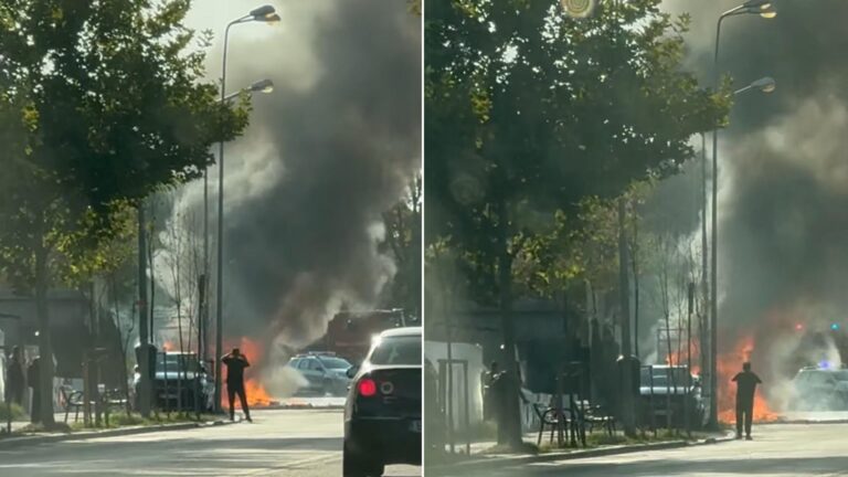 Incendiu auto pe Șoseaua Sisești. Traficul îngreunat și devierea liniei 205
