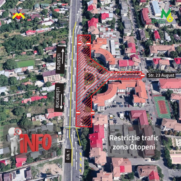 Modificări în traficul de pe DN1 în Otopeni pentru construcția Magistralei 6