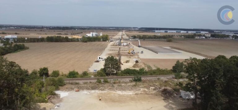 Noi imagini de pe șantierul Autostrăzii Bucureștiului – A0 Nord. Cum arată acum Lotul 1 Corbeanca-Mogoșoaia