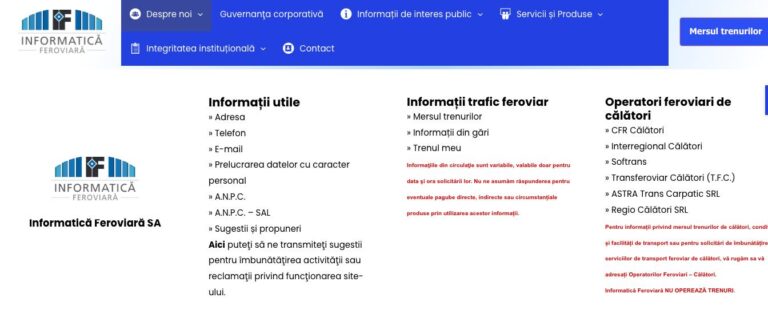 CFR Călători nu va fi on line pe 22 septembrie