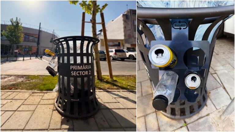 RetuRO introduce în București coșuri speciale pentru reciclarea sticlelor și dozelor