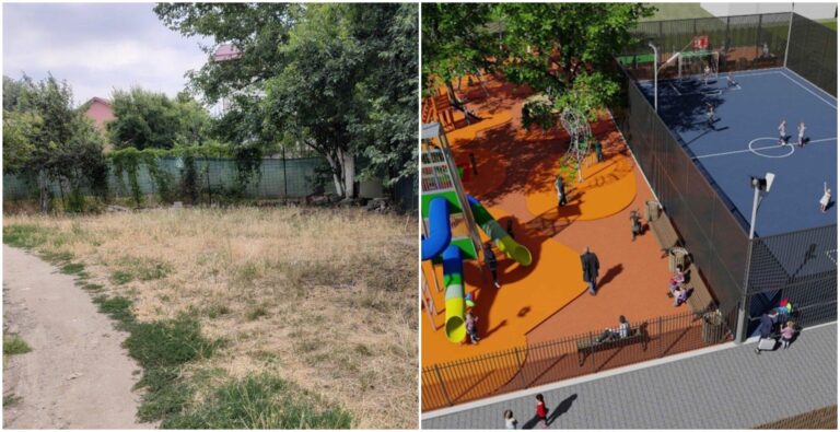 Transformarea unui teren abandonat din Militari într-un loc de joacă modern
