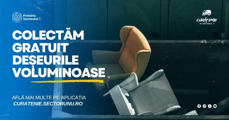 Colectarea gratuită a deșeurilor voluminoase și electronice în Sectorul 1