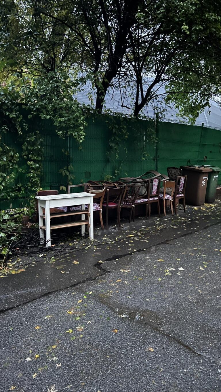 Confuzia de pe Calea Griviței: Mobilă expusă pe trotuar