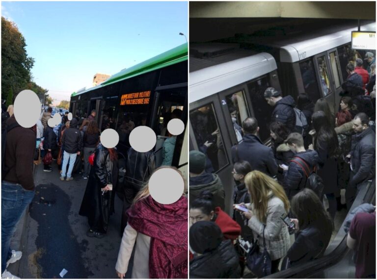 Dimineață dificilă în transportul public din București