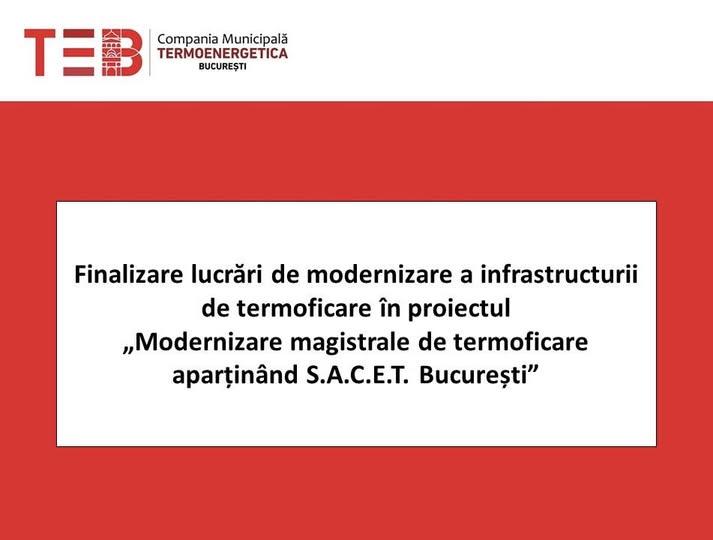 Finalizare lucrări de modernizare a infrastructurii de termoficare