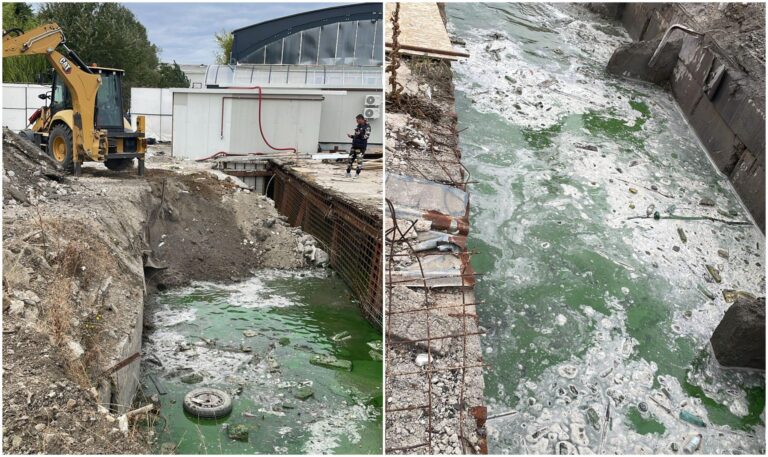Grămezi de moloz scoase din Lacul Tei, amenzi aplicate de Garda de Mediu