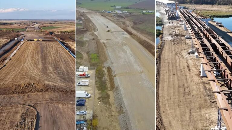 Imagini recente de pe loturile 1, 3 și 4 ale Autostrăzii Bucureștiului – A0 Nord