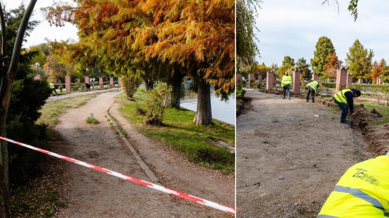 Lucrările de reparații la aleile din Parcul Herăstrău continuă, cu finalizare estimată pe 15 decembrie