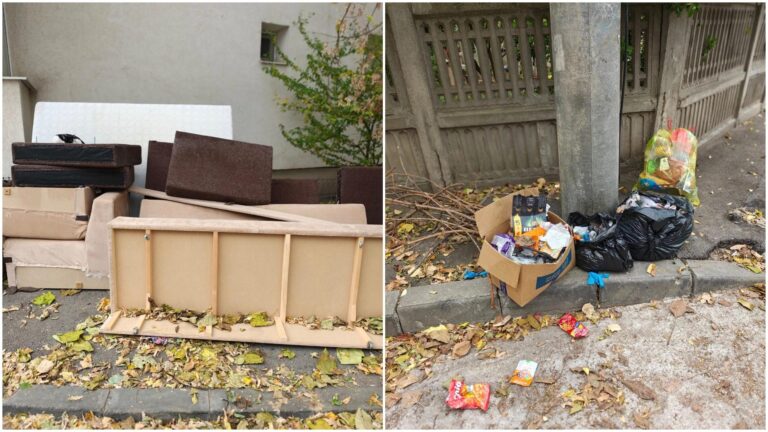 Probleme cu deșeurile în Sectorul 1: Gunoaie și mobilier abandonat pe străzi