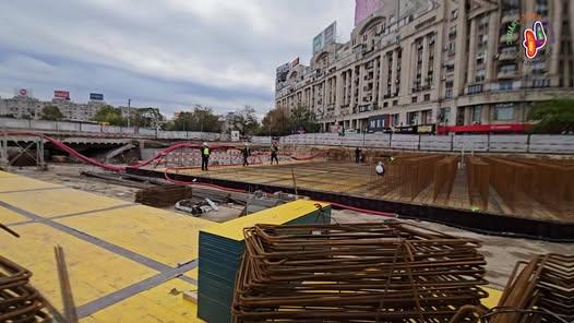 Progrese pe șantierul din Piața Unirii