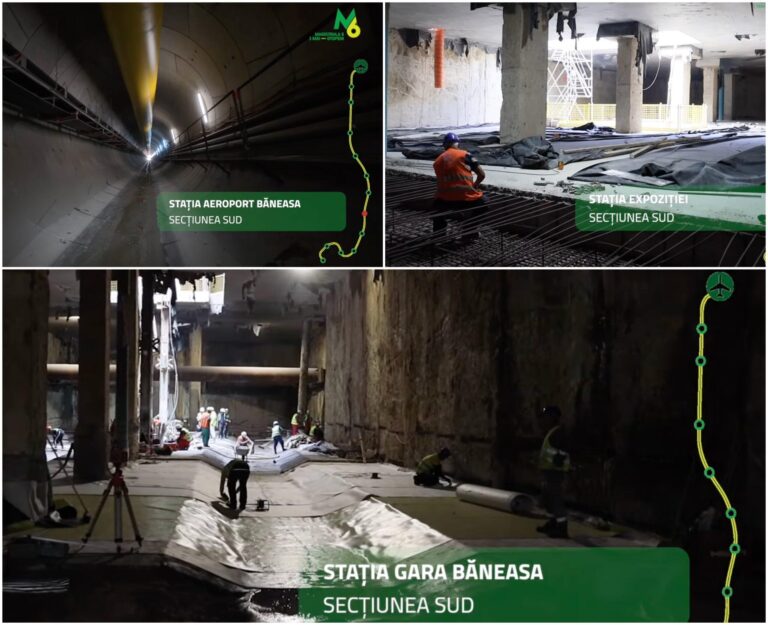 Progresele lucrărilor la tunelurile și stațiile M6, magistrala de metrou spre Otopeni