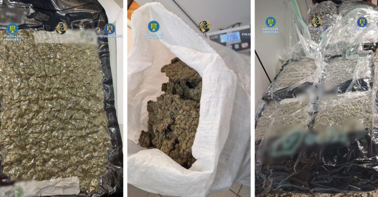 Un cetățean albanez a încercat să introducă în România 22 kg de canabis în bagajul de cală