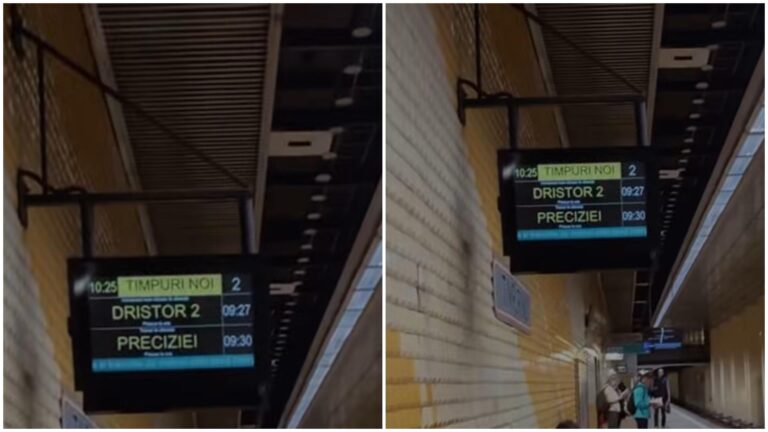 Anomalii temporale la metrou: Panoul de la Timpuri Noi arată întârzieri de 99 de minute