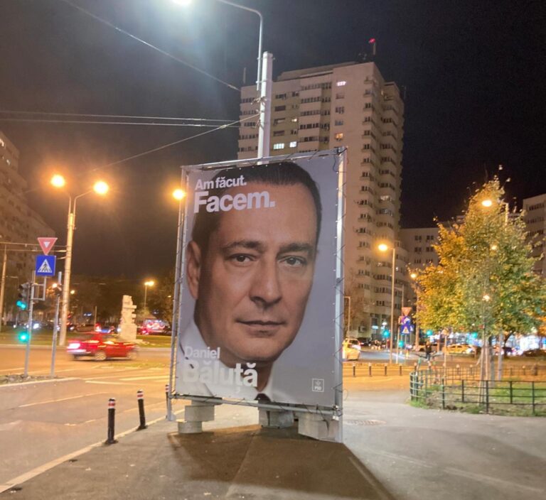 Cătălin Drulă critică un banner electoral al lui Daniel Băluță în București
