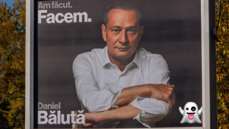 Detaliul surprinzător de pe panourile electorale cu candidatul Băluță care au invadat Bucureștiul