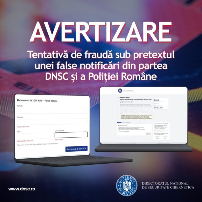 Escrocherie online: Avertizare privind o falsă amendă de la autorități